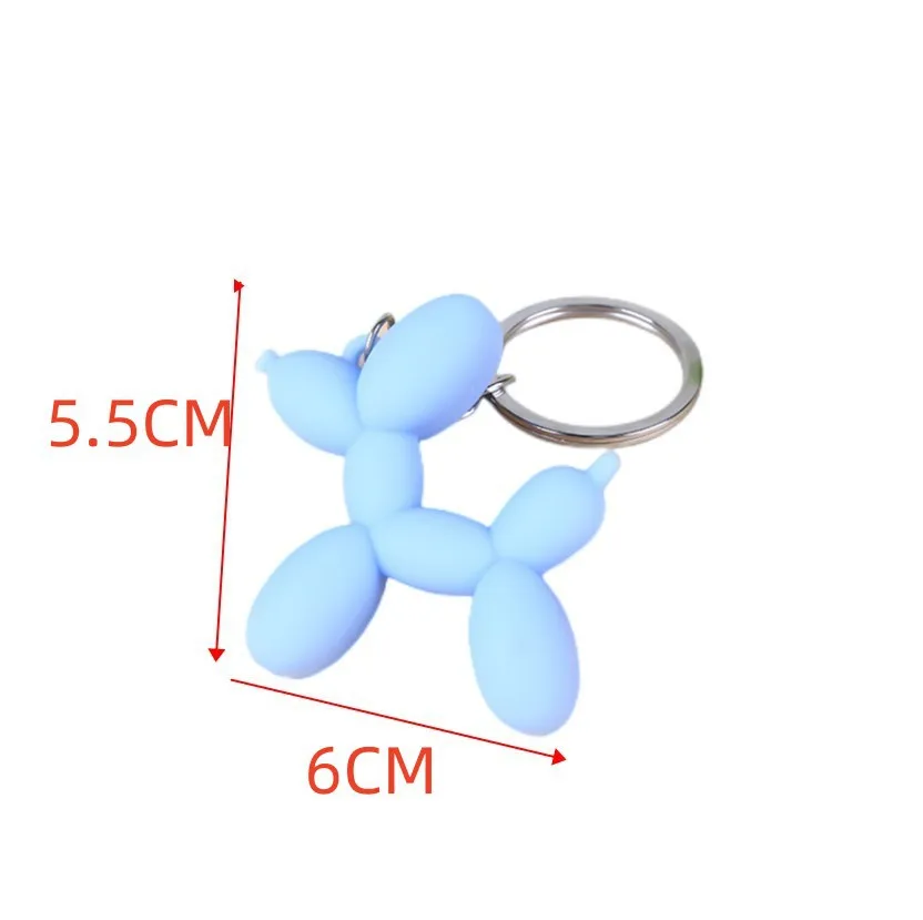 New Anime Cartoon Dog Keychain Kawaii Balloon Puppy Keyring Bag Pendant Decoration Accessories Woman Man Children Gifts