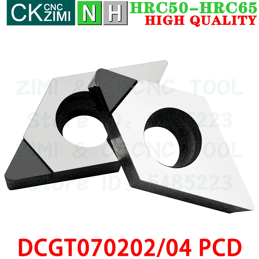 Imagem -02 - Pcd Dcgt070204 Pcd Insertos Pcd Insertos de Diamante para Torneamento Ferramentas Dcgt 0702 Dcgt0702 Pcd Cnc Mecânica Ferramentas de Corte de Metal para Cobre Alumínio Dcgt070202