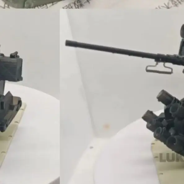 Leopold 2PSO Gun Station For 1/16 RC Tank HL Plastic Light Curing Resin Printing Painted Green DIY Parts Military Static Plastic