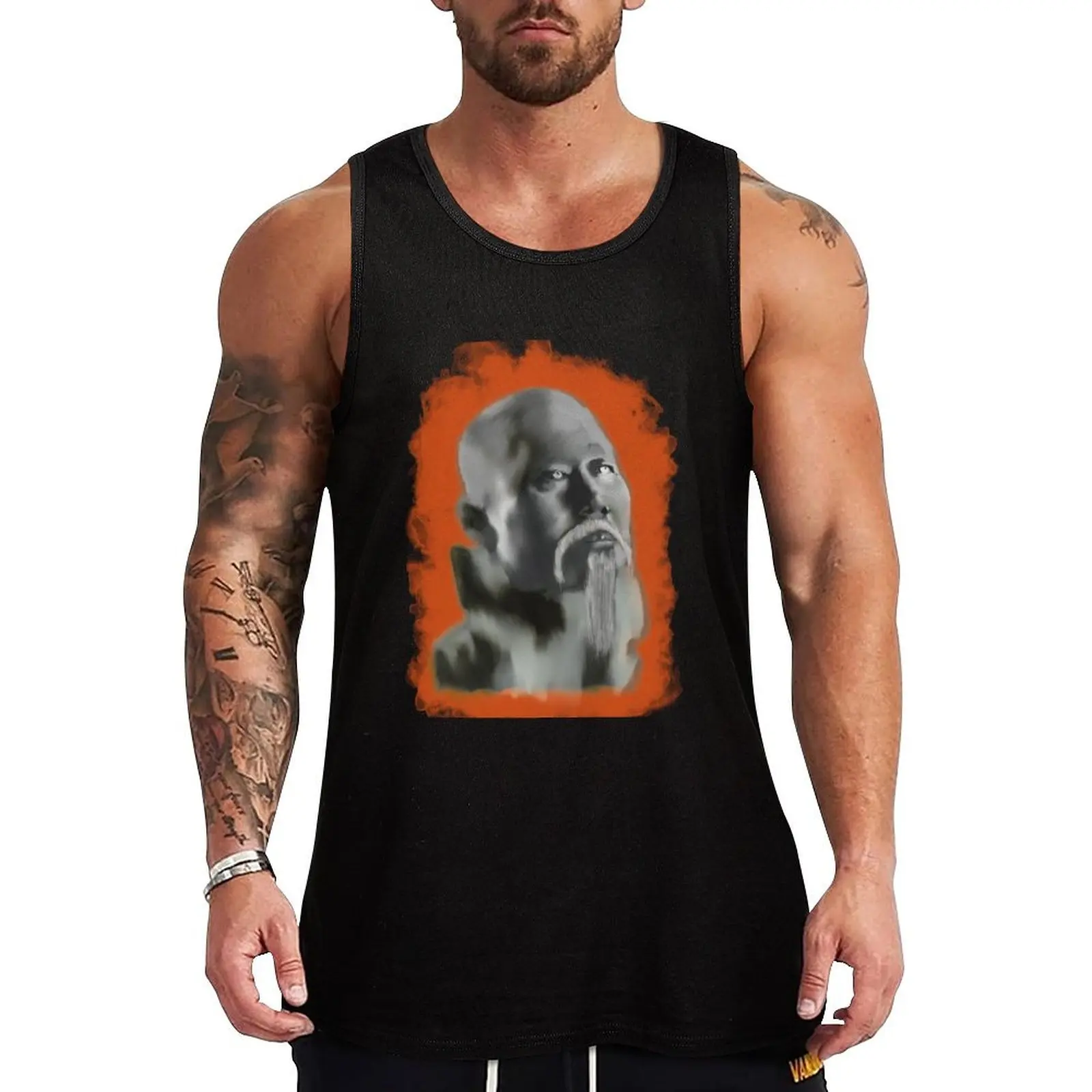 

Keye Luke Master Po Kung Fu Tank Top Men's gym Japanese t-shirt sports suits Vest male