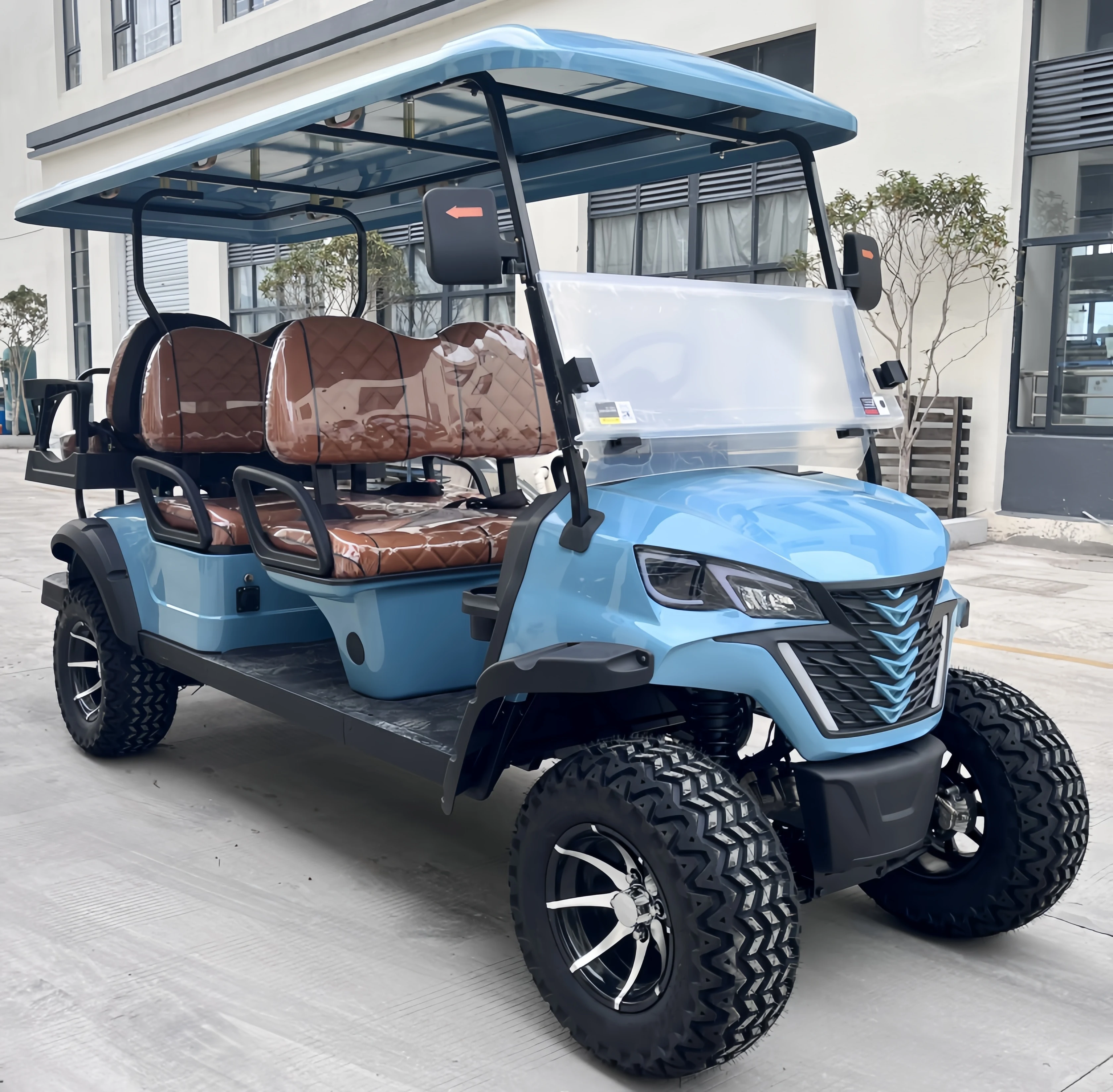 Custom Road Approved 4+2 Seats Off Road Electric Golf Cart For Exclusive Right