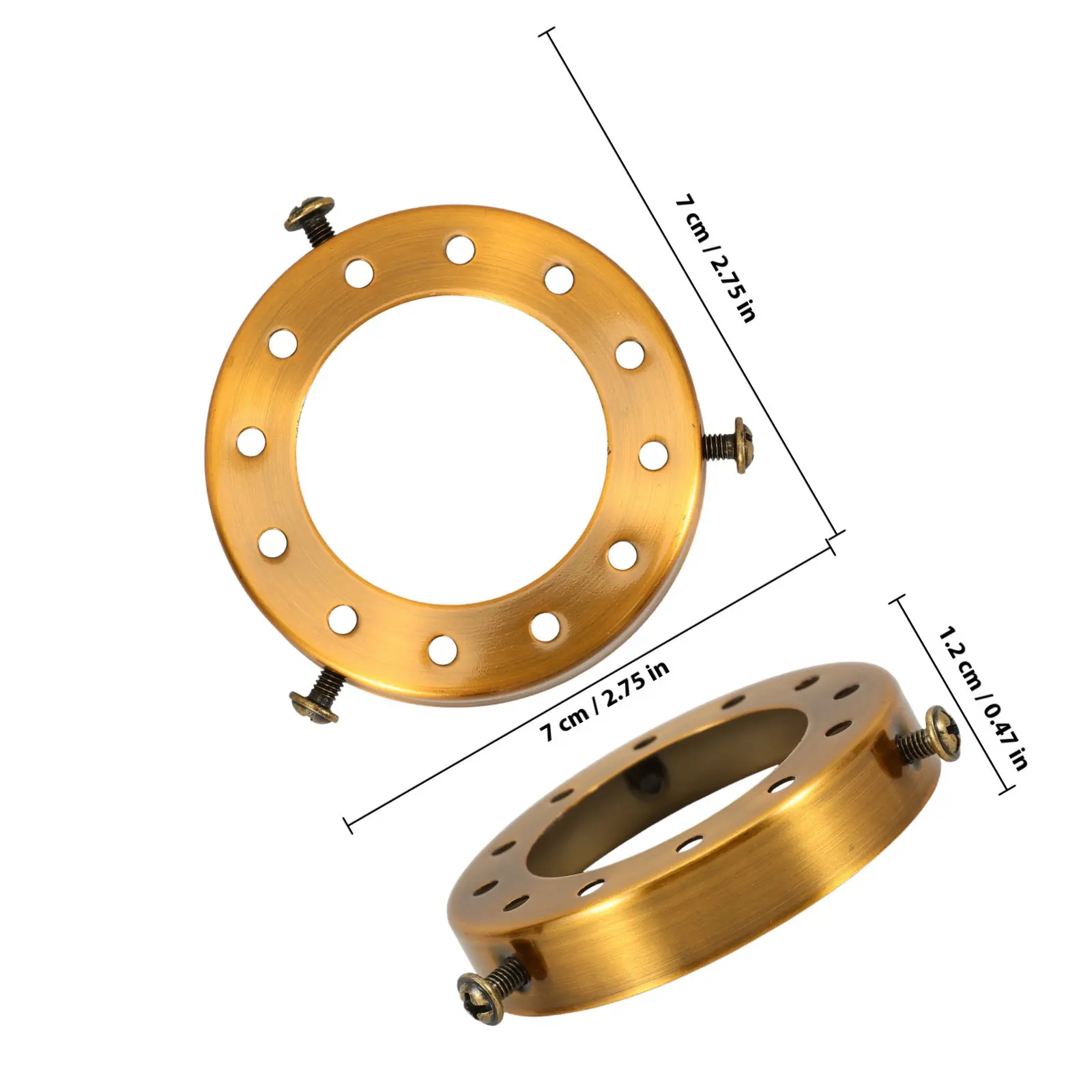 Quick Install Lamp Shade Adapter Ring 3-Hole Metal Shade Reducer Ring Safe Wear Resistant for Lamp Repair Light Fixture Collar