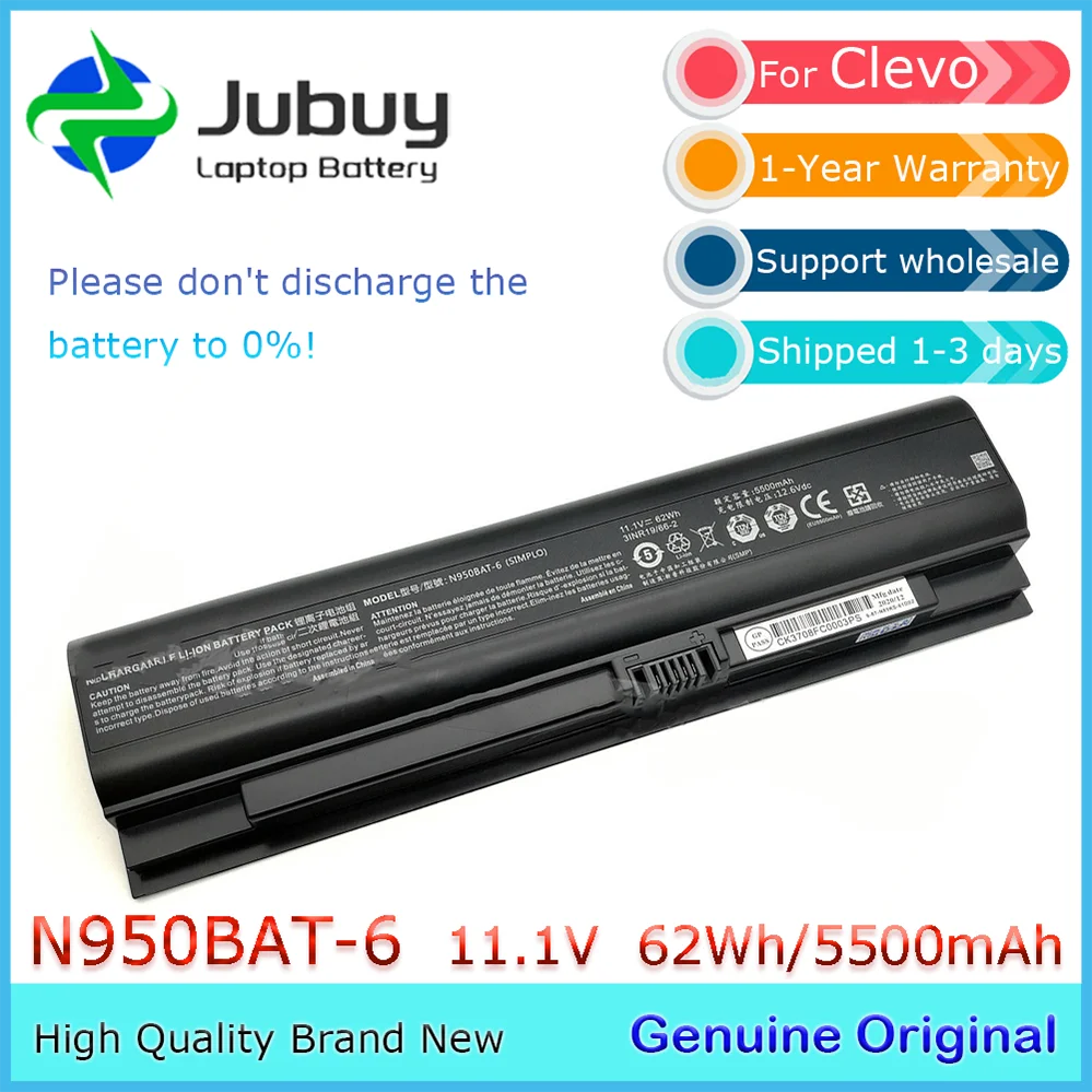 

Genuine N950BAT-6 Battery for Clevo N950KP6 N950TD N950TP6 N957KP6 ZX7-cp5s2 new