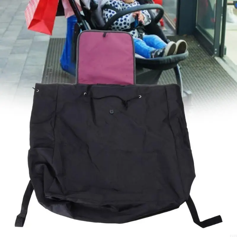 

Splashproof Strollers Bag Large Capacity Pushchair Storage Backpack Adjustable Shoulder Strap Backpack Travel Essential P31B