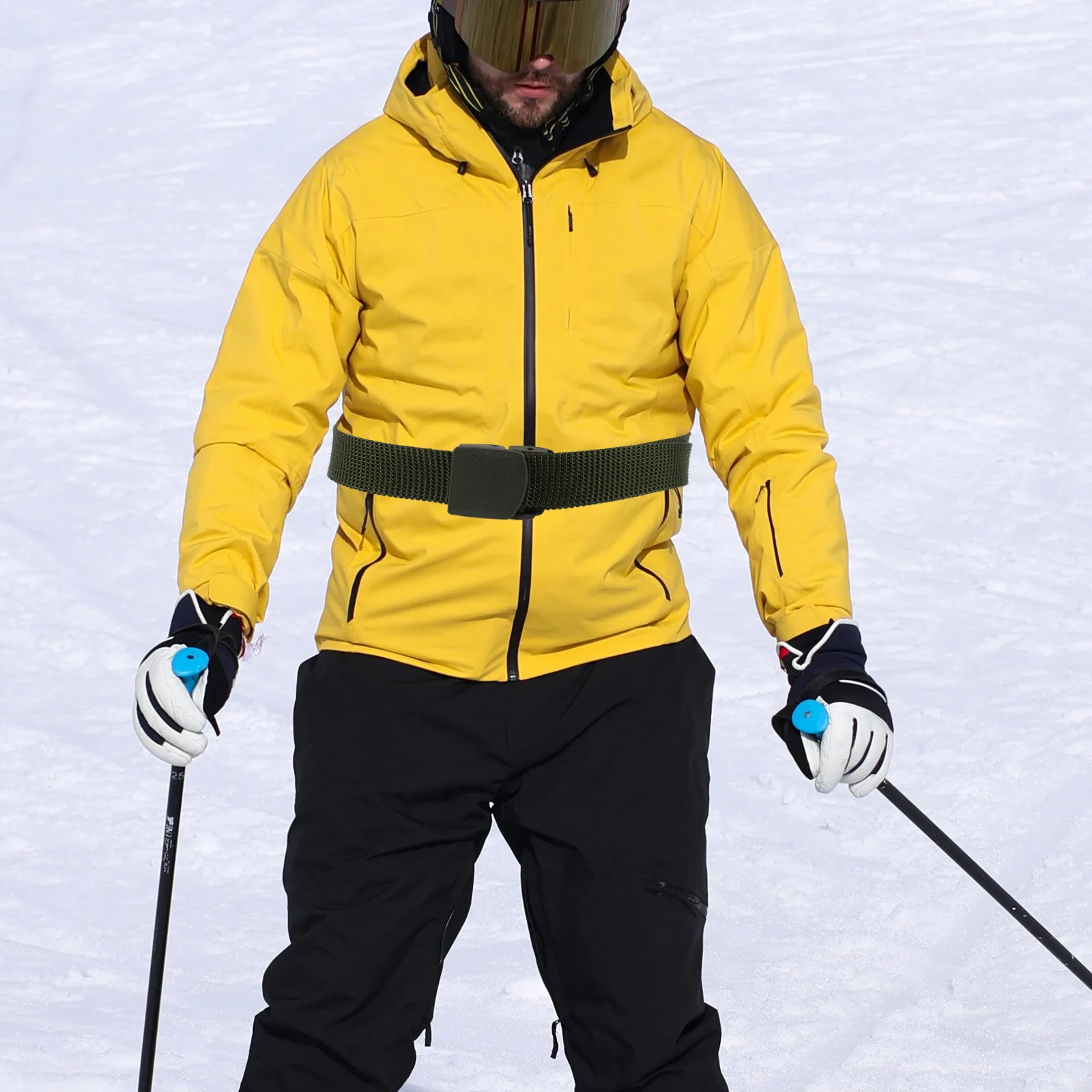 4 個の戦術的なウエストベルト調節可能なナイロンキャンバスメンズアウトドアアドベンチャーベルトハイキング登山ユーティリティトレーニングギア用