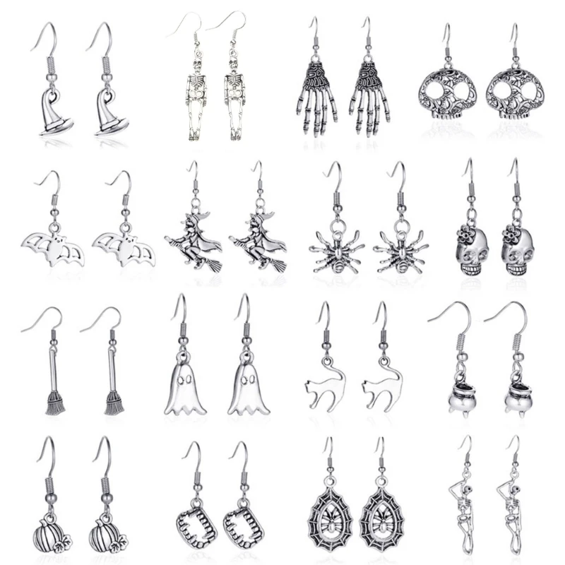 Skull Earrings Big Long Fashion Punk Jewelry for Women Girls Ladies Accessories Dropsale