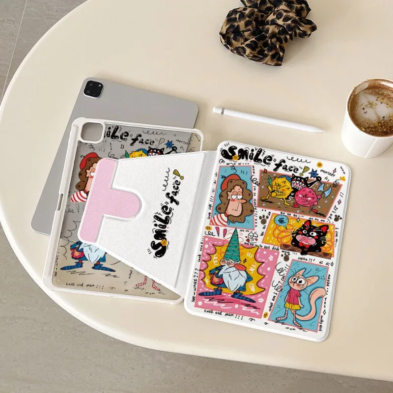 360 Degree Rotation Smart Cover for Samsung Tab S7 S8 S9 11 Plus S6 Lite 10.4 Inch Cover Funda for A9 8.7" Plus 11" Cute Puppy 4
