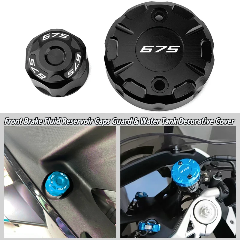 For-Moto-CFMOTO-675-SR/SRR/SS/NK/MT-675SR-675NK-675SR-R-Front-Brake-Fluid-Reservoir-Caps-Guard-&-Water-Tank-Decorative-Cover