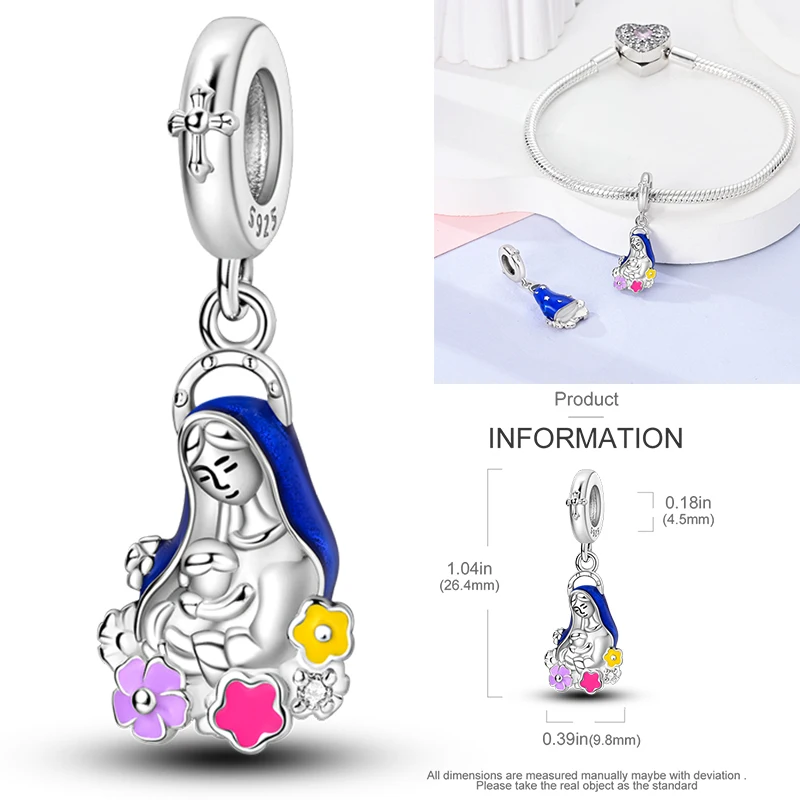 CZ Zirkon Engel-Schutzengel 925 Sterling Silber Goldener Jungfrau-Engel Anhänger Passend für Original Armreif Halskette Armband DIY Schmuck Geschenk – Detail 31