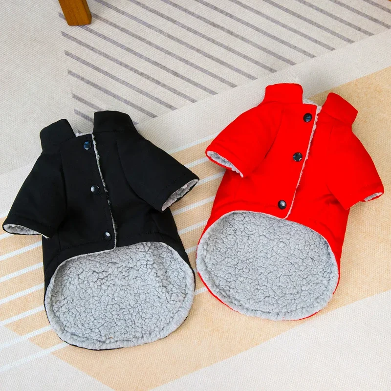 Dog Wintet Coat Warm Fleece Cotton Clothes Waterptoof Jacket Coat Winter Outfits Puppy Apparel Yorkies Clothing