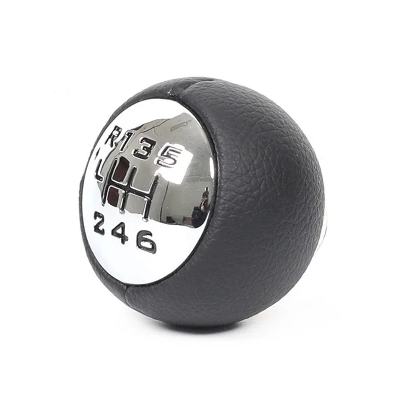 6 Speed Leather Black Gear Shift Knob For Peugeot 307 308 3008 407 5008 807 Car Accessories