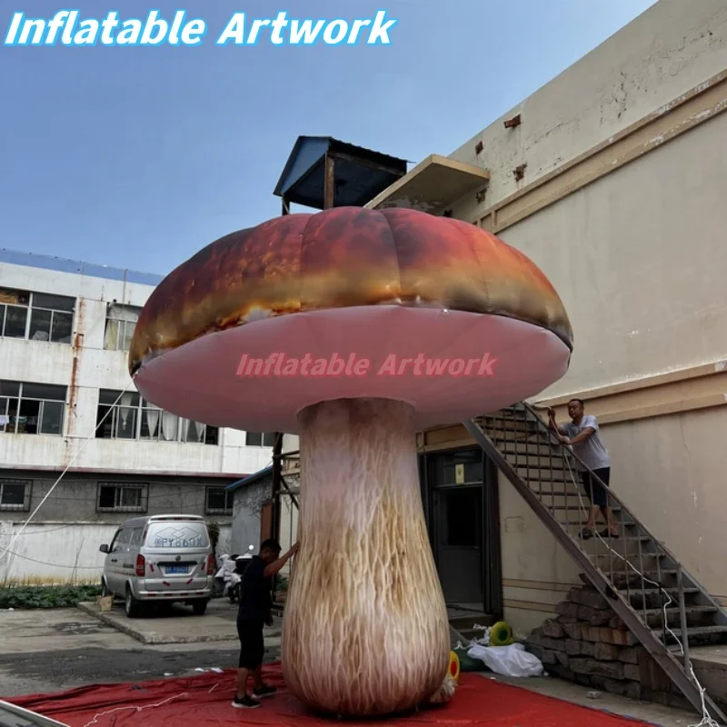 Personalized Spring Themed Party Large Air Blown Mushroom for Celebration Stage Decoration Toys