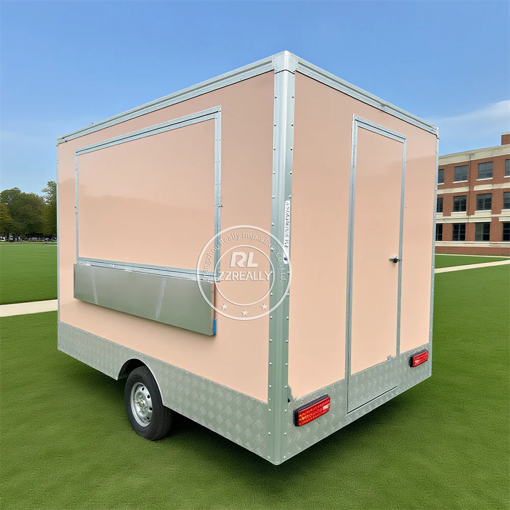 

Concession Food Trailer Fully Equipped Street Catering Snack Cart Mobile Ice Cream Fast Food Truck Trailer With Full Kitchen