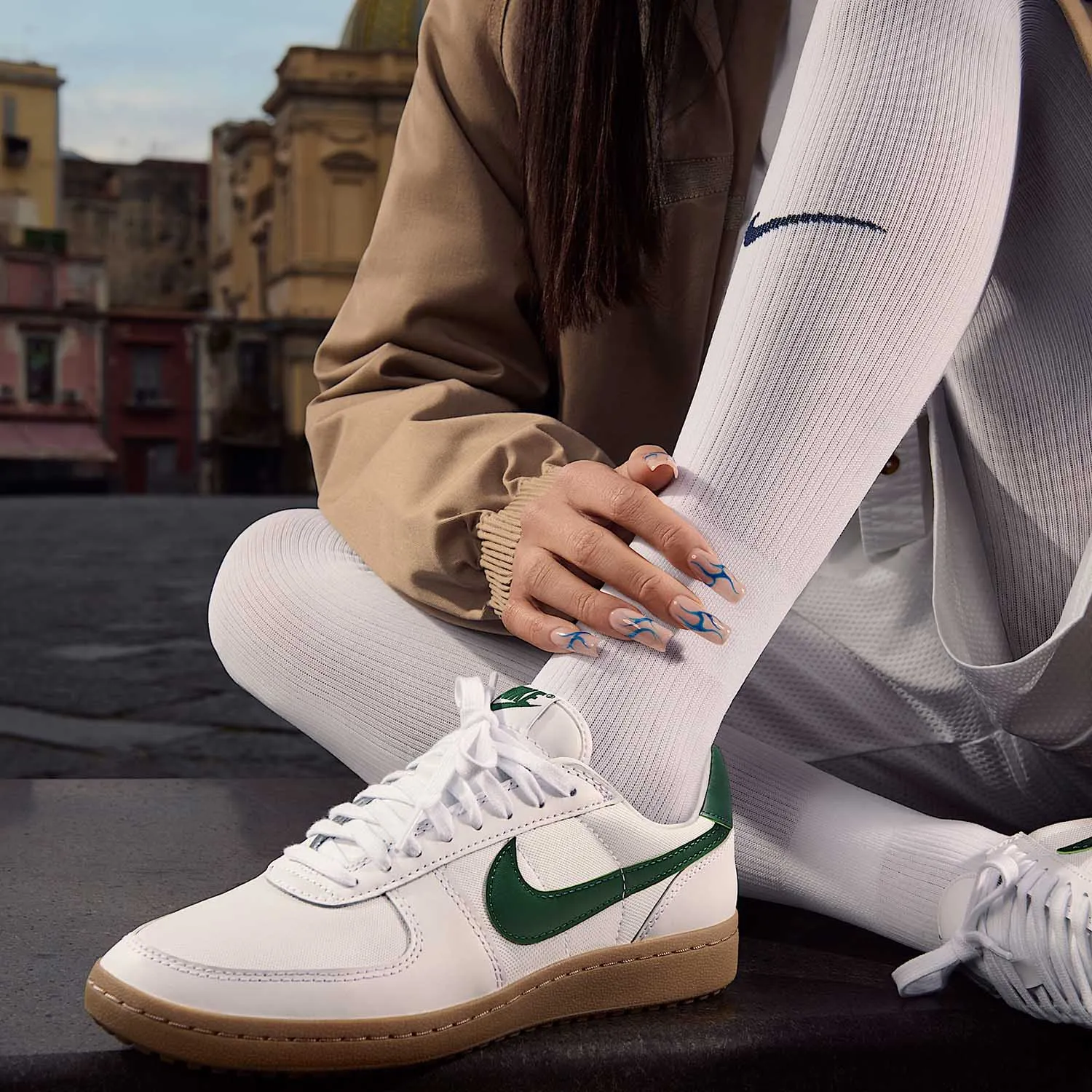 

Официальные женские низкие кеды Nike Authentic весны 2025 года, классические повседневные уличные кроссовки FZ5593-103