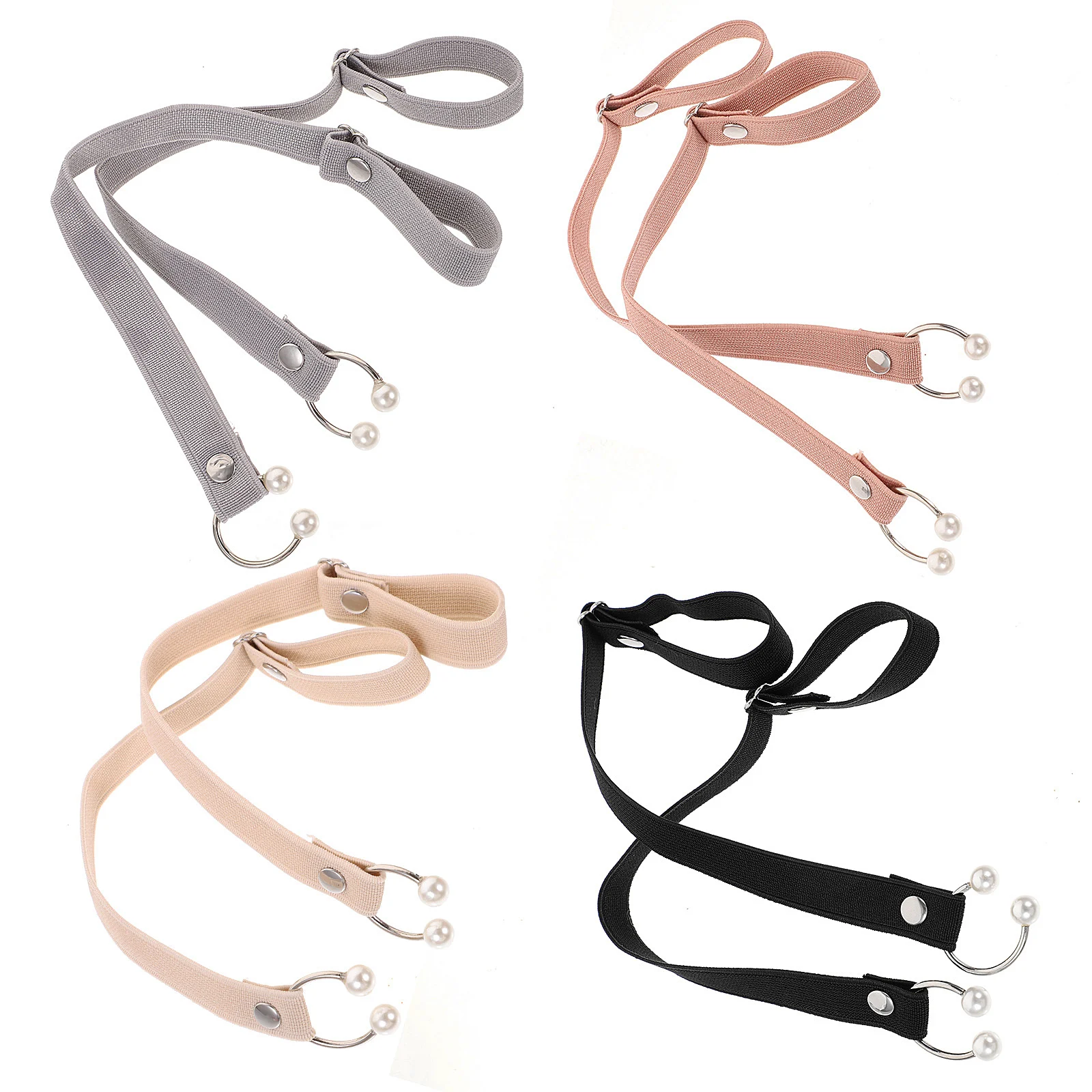 

8 Pcs Anti-Slip Heel Straps Elastic Band Lightweight Detachable Black Gray Beige Pink Sports Shoes Accessories
