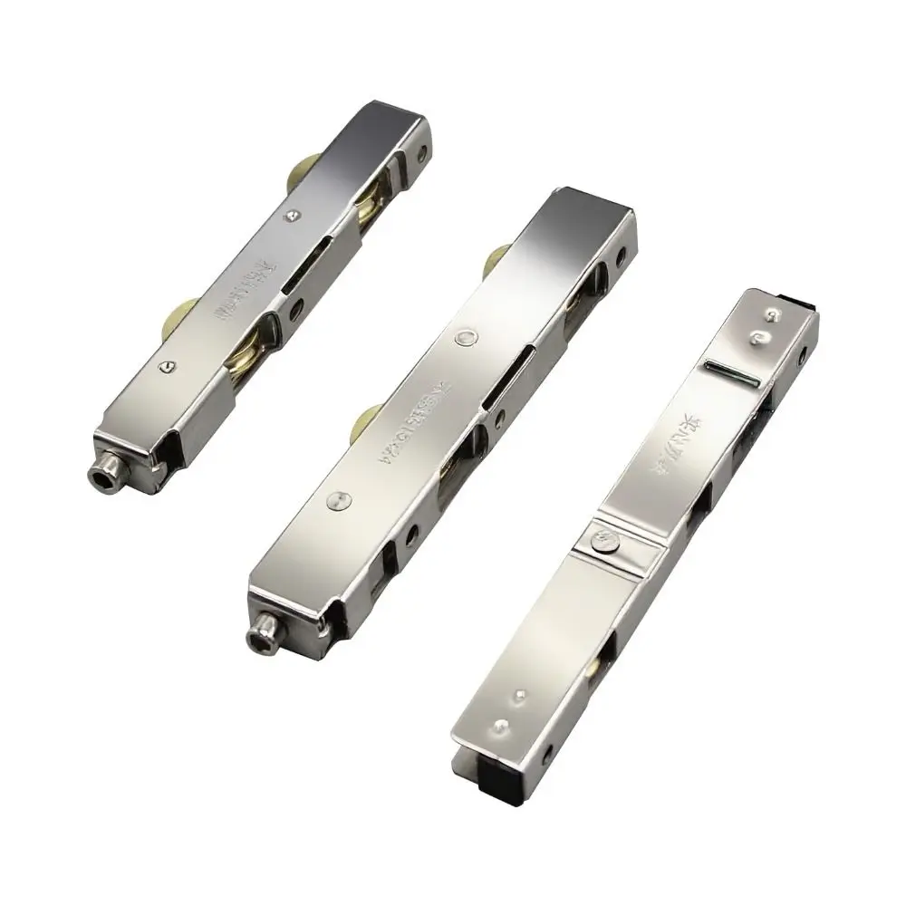 باب من الفولاذ المقاوم للصدأ انزلاق الأسطوانة عجلة نحاسية مزدوجة تحمل بكرات فتحة عجلة بكرة النافذة الصامتة #3