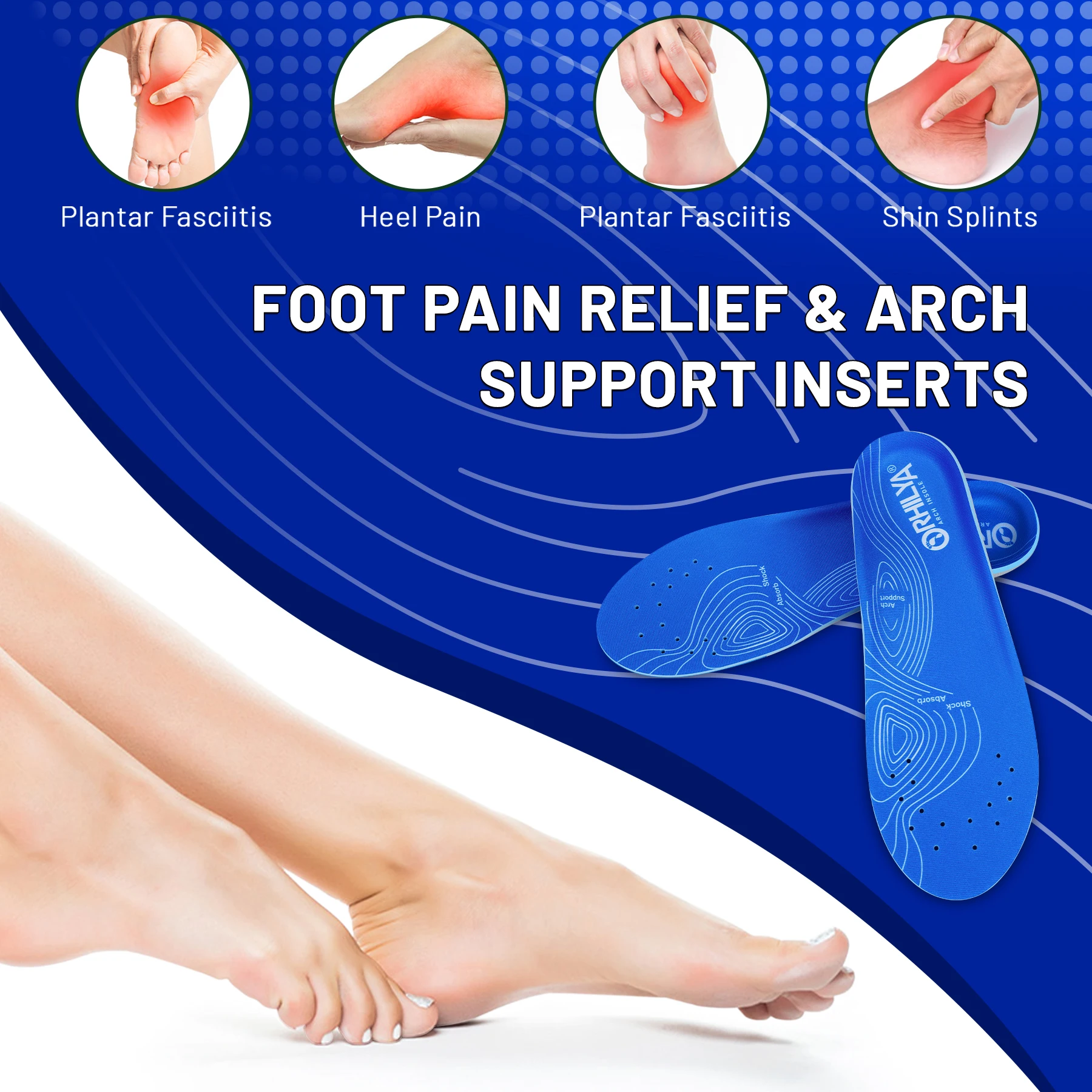 Flache Füße Orthopädische Einlegesohle Vorlage Sneaker Einsatz Männer Plantarfasziitis, Orthesen Mittelfußgewölbe Unterstützung Sohle Frauen Stiefel – Detail 30