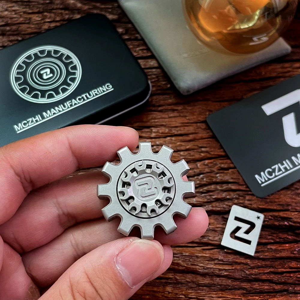 MCZHI EDC Stainless Steel Fidget Spinner Fidget Toys For Adults Gyro Office Desk Accessories Novelty Toy Anxiety Relief Gadgets