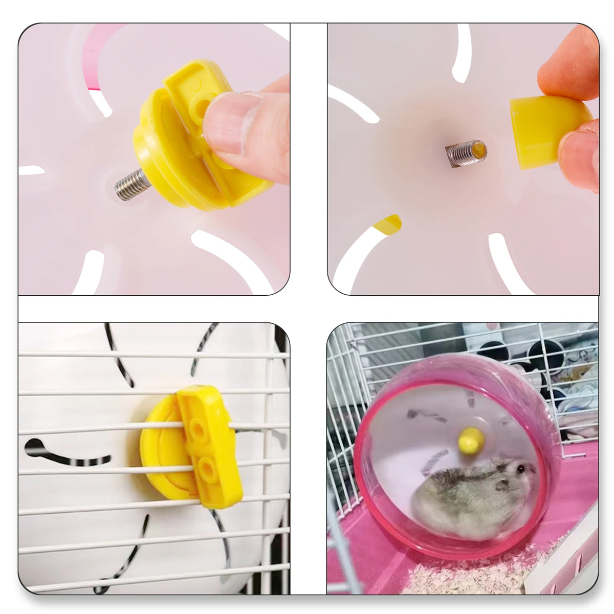 1Pc Hamster Silent Running Wheel Diameter 12/14/18cm Toy Roller Golden Bears Running Ball Hedgehog Running Pet Supplies Blue/Red