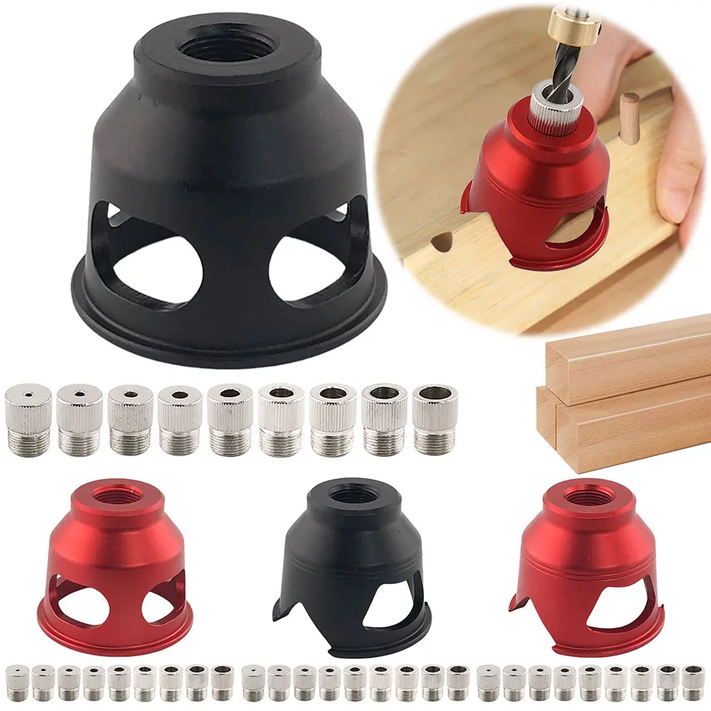 

Vertical Punching Locator with 2-10 MM Drill Sleeve Aluminum Alloy Vertical Drill Guide for DIY Furniture Connection Tools