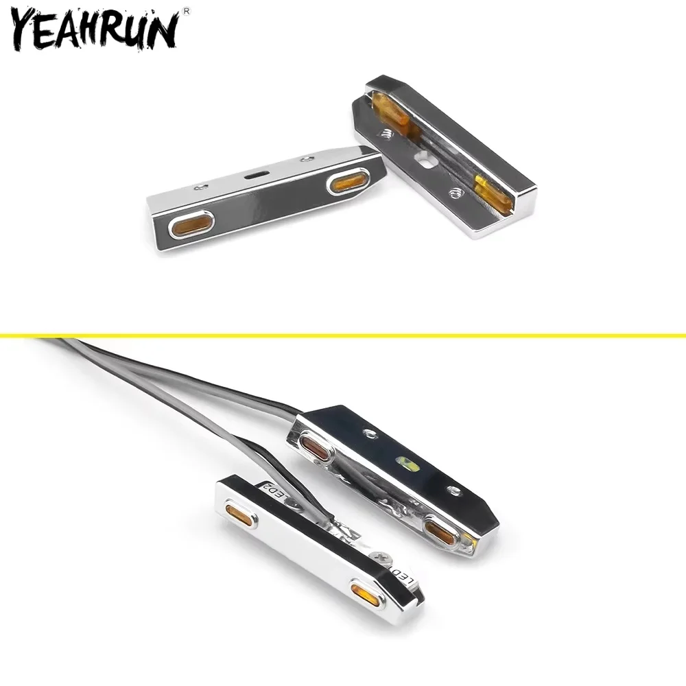 

YEAHRUN Aluminum Alloy RC Truck Foot Pedal LED Light for 1:14 Tamiya Scania 770S 56368 56371 Footwell Lamp DIY Model Accessories