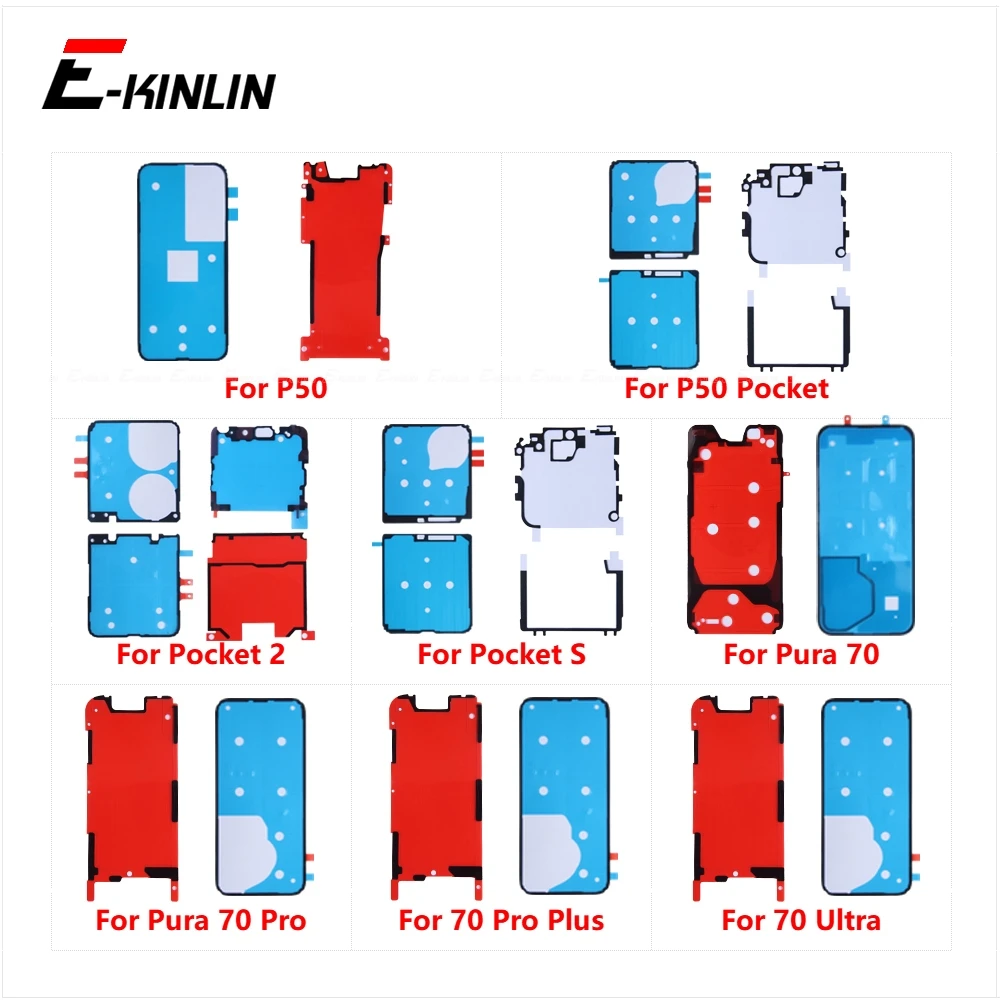Back Cover Front LCD Display Screen Sticker Adhesive Rear Glue Tape Parts For HuaWei P50 Pocket 2 S Pura 70 Pro Plus Ultra