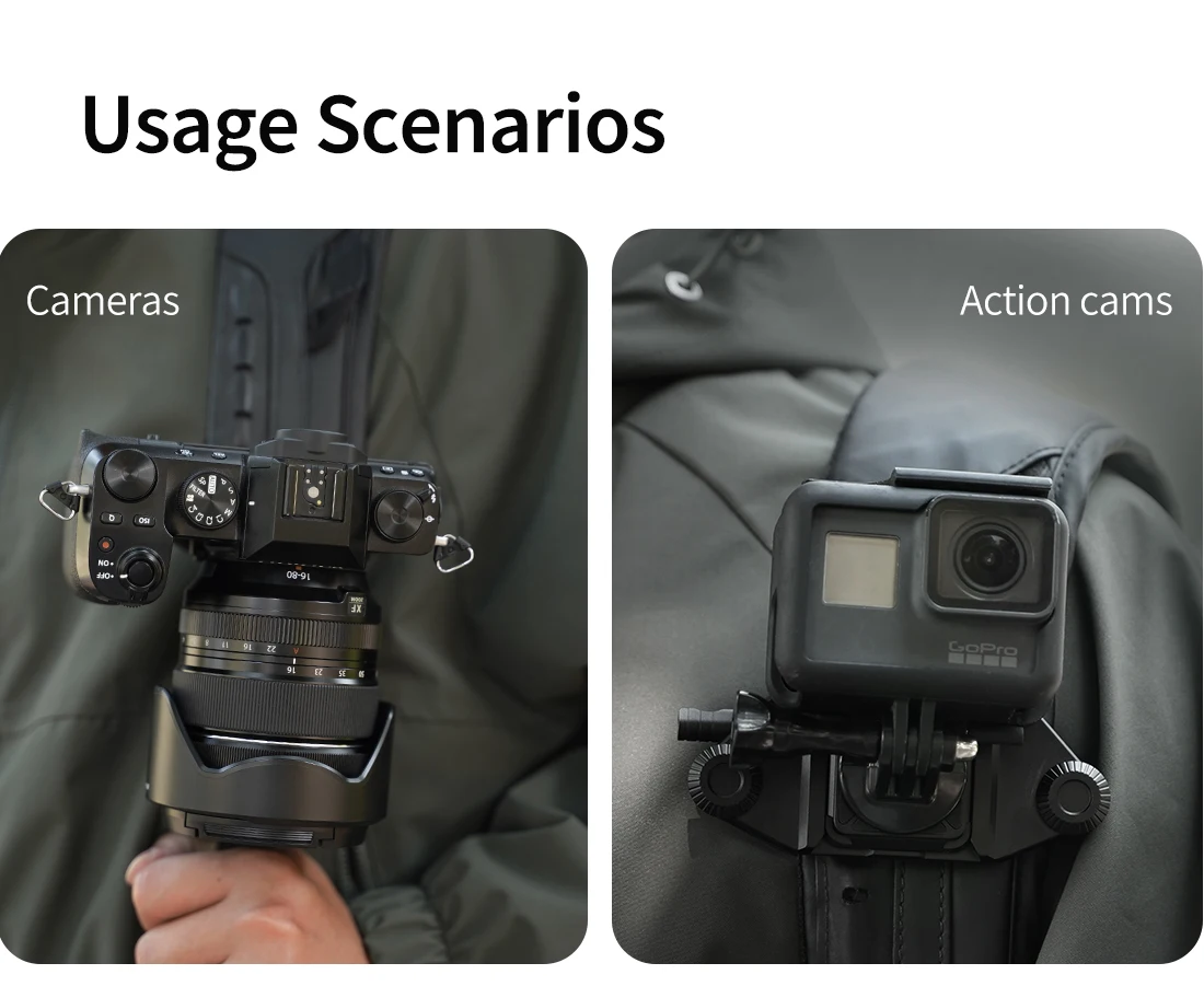 XILETU Cimapro Rucksack-Kamera-Clip, universelle Arca Swiss Schnellwechselplatte für DSLR, Sony, Nikon, Kamera, problemlos – Detail 13