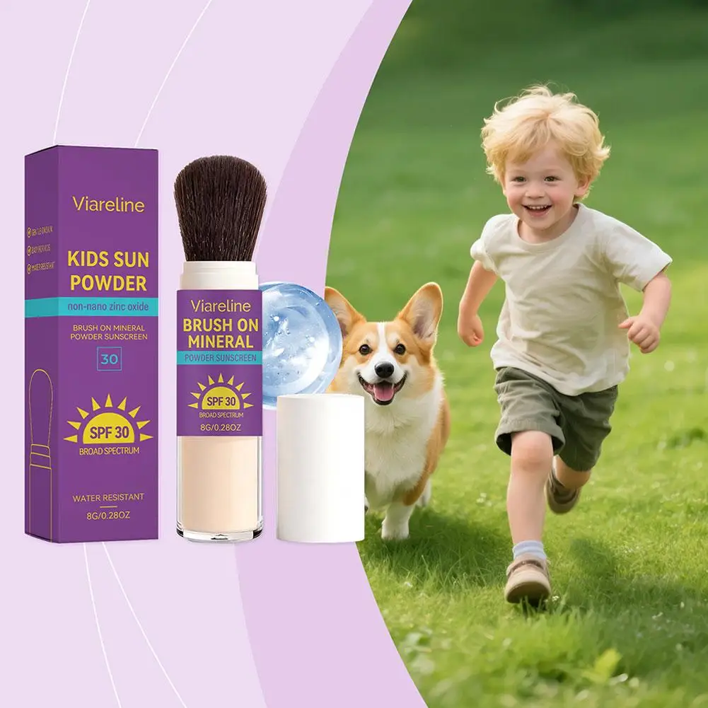 SPF 30 Mineral Sunscreen Powder, UVA/UVB Protection,Brush-On Water Resistant Zinc Oxide Sunscreen for Sensitive Skin&Dry Skin ﻿ view 3