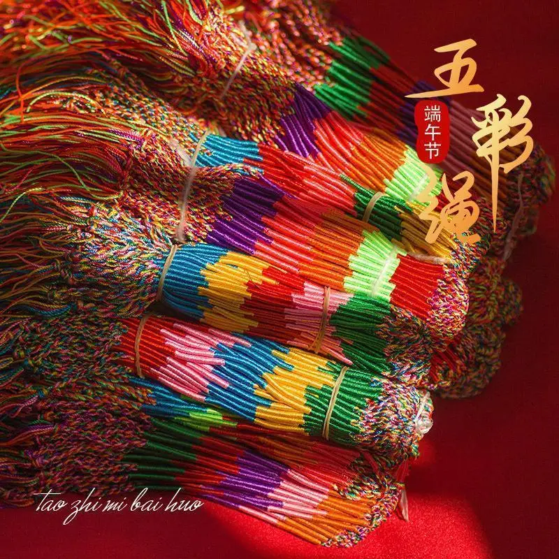 10Pcs/Set Multicolor Bracelets Rope Rainbow Color Mix Braid Tassel Bracelet For Women Men Thread Knot Hand-woven Gift Random