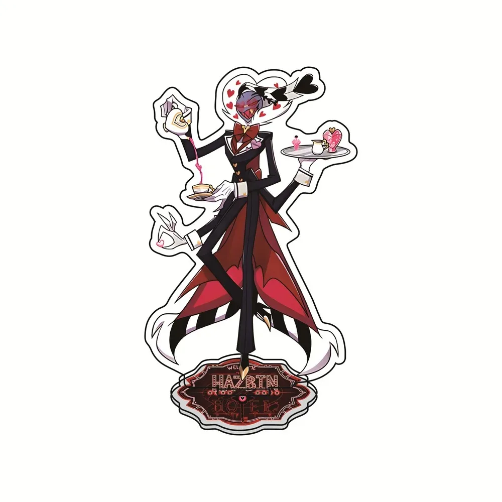 For Hazbin Hotel Velvet Vox Charlie Morningstar Sir Pentious Niffty 10cm Acrylic Stand Anime Desktop Ornament Festival Gift