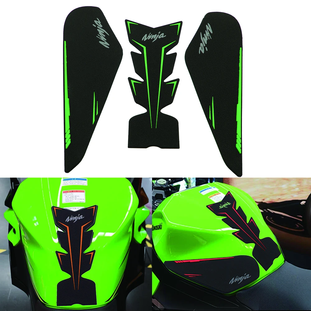 

Pokhaomin Motorcycle Fuel Tank Stickers Modified Anti-Slip Side Tape for Kawasaki Ninja400 Ninja 400