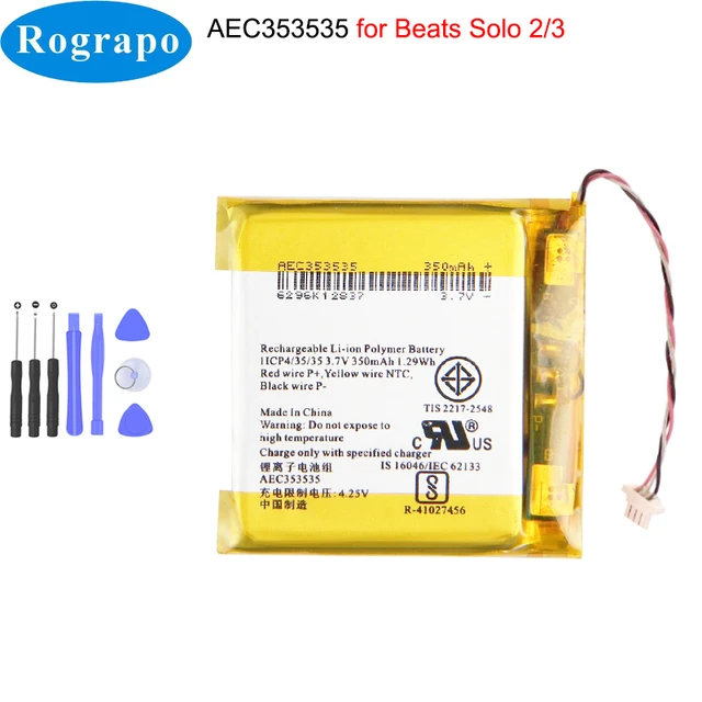 New Headset Battery AEC353535 AEC643333 for Beats Solo 2.0 3.0 Studio 2 3 Pro Solo2 3 Original Battery Wireless tools AliExpress