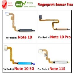 Przetestowany pod kątem Xiaomi Redmi Note 10 Pro 11S 10 5G czytnik linii papilarnych z identyfikatorem dotykowym podłącz do płyty głównej przycisk Flex Cable