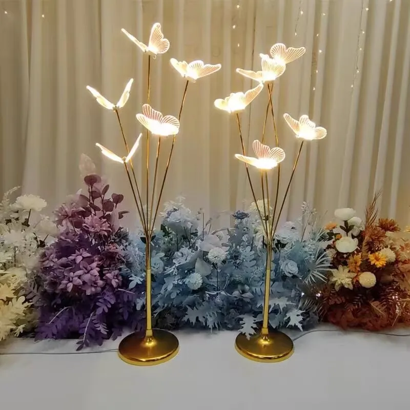 Wedding Decoration Lights Road Lead Party Hall Proposal Event Creative Luminous Butterfly Wedding Decor Lamps