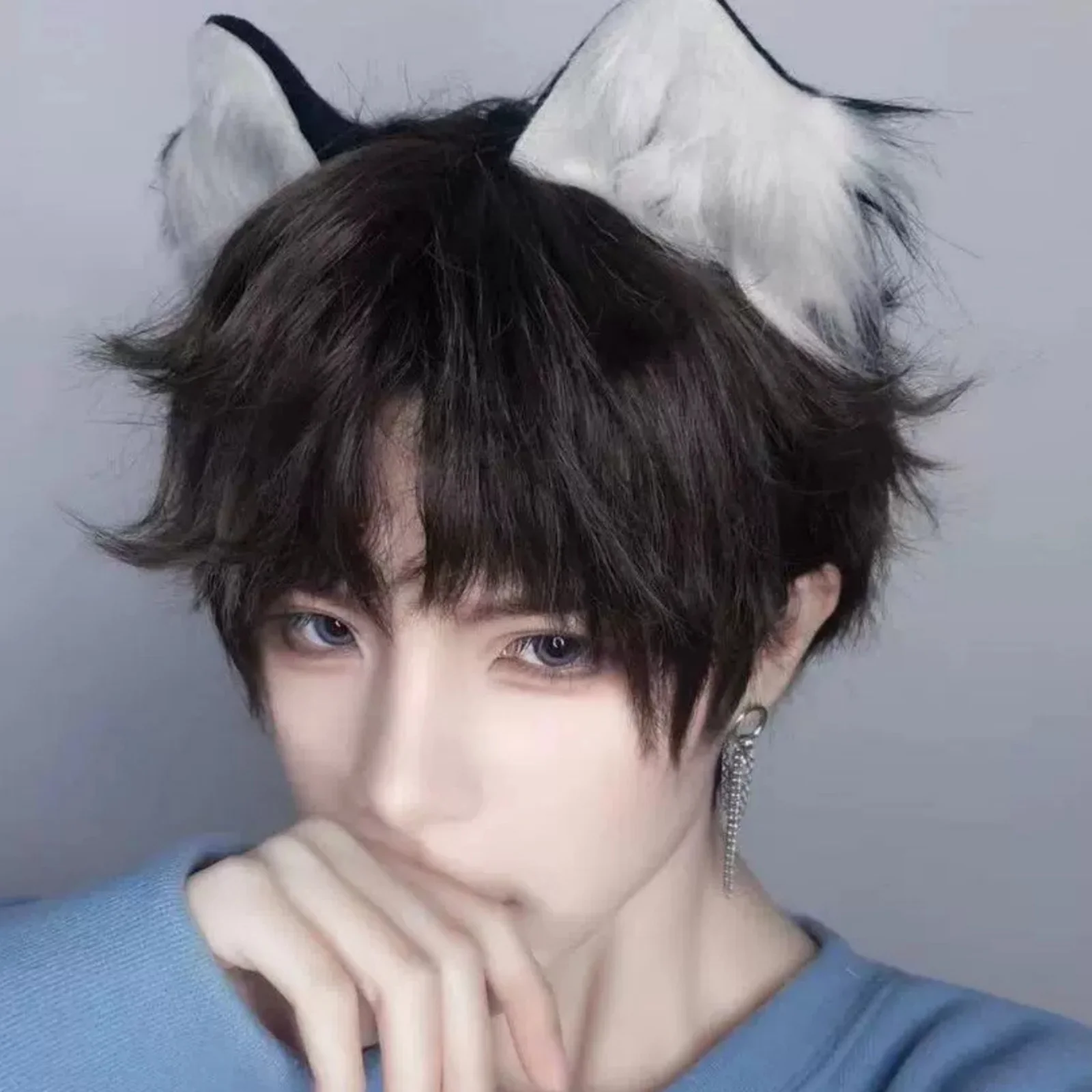 2pcs Cute Puppy Beast Ear Hair Clips - Japanese-Style Cosplay Hairpins, Cat Ear & Fox Ear Barrette Clips, Kitty Hair Accessories