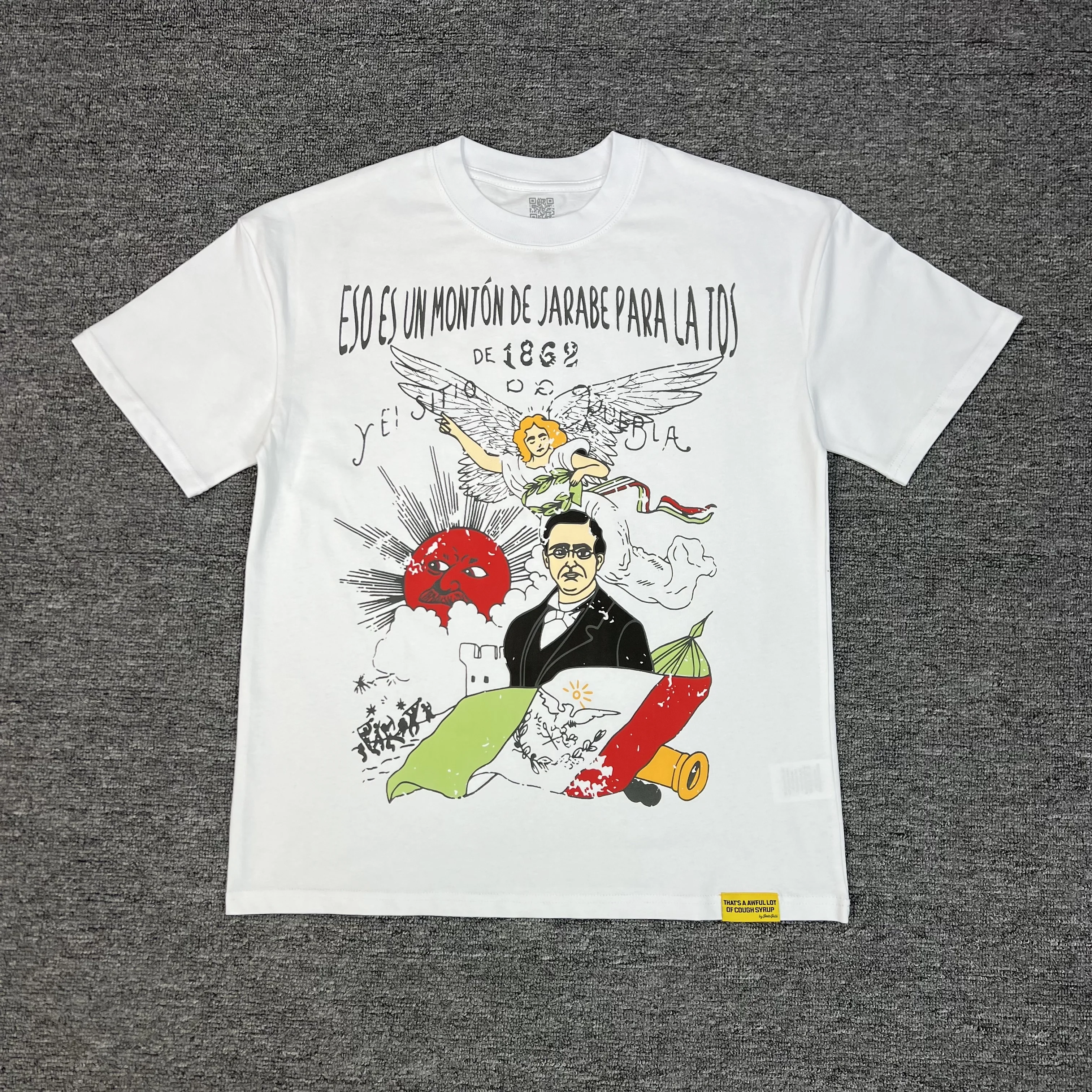 

Белая футболка с мультяшным принтом «Это Awful» в партии кашельного сиропа, мужские и женские топы, футболка