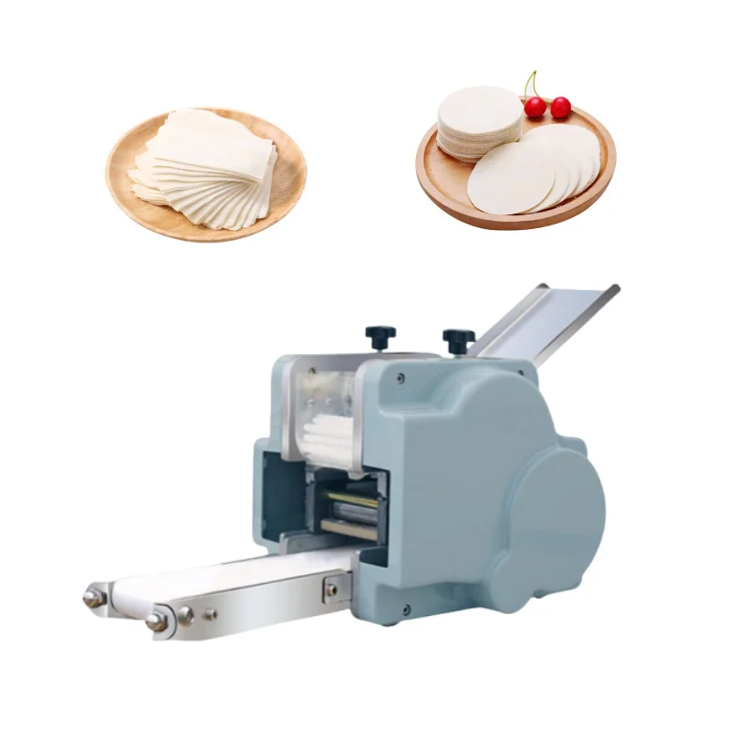 ماكينة تغليف الزلابية الكهربائية ماكينة صنع الجلد باللحم ماكينة ضغط العجين التجارية 50-90 مللي متر ماكينة صنع الجلد الزلابية 110/220 فولت