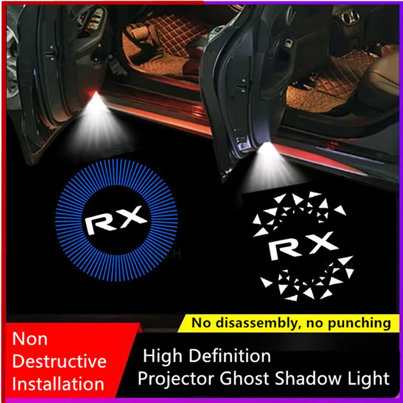 

LED Car Door Welcome Atmosphere Light Projector Ghost Shadow Lamp Accessory for Lexus RX Logo 2007-2017 RX270 RX300 RX330 RX450