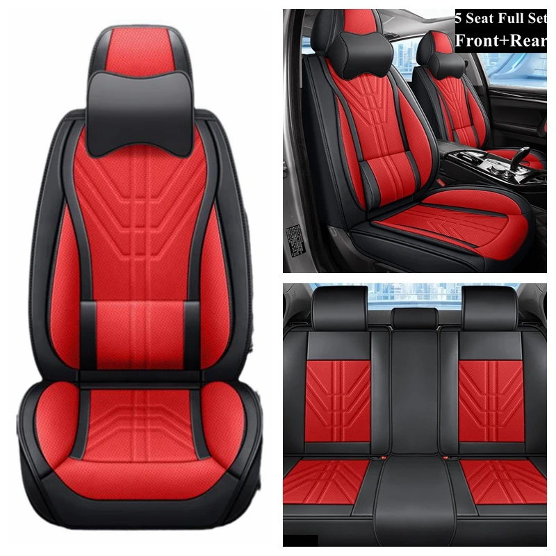 

Front+Rear 5 Seat Full Set Car Seat Covers for Alfa Romeo 159 Giulia Stelvio Acura CDX ILX LEGEND MDX RDX RL RLX TL TLX TSX ZDX