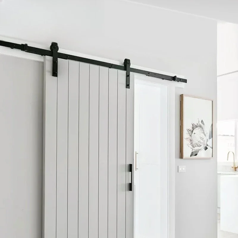 Hanging rail full set of sliding door track pulley sliding door two-way buffer hanger