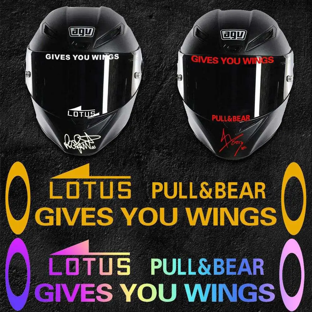 GIVES YOU WINGS Sponsor Helmet Reflective Stickers Racing Decoration Motorcycle Front Windshield Side Body Decorative Stickers