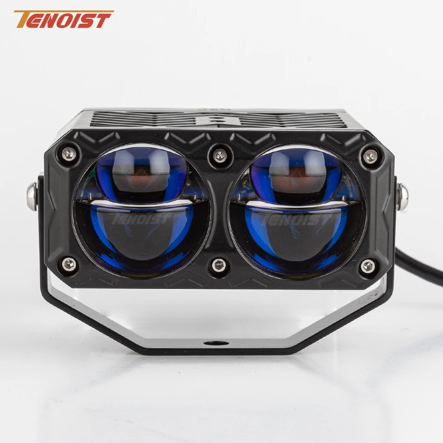 Super Bright 4.8 Inch 120W White Yellow High Low Beam LED Driving Head Light for Motorcycle 12-36V