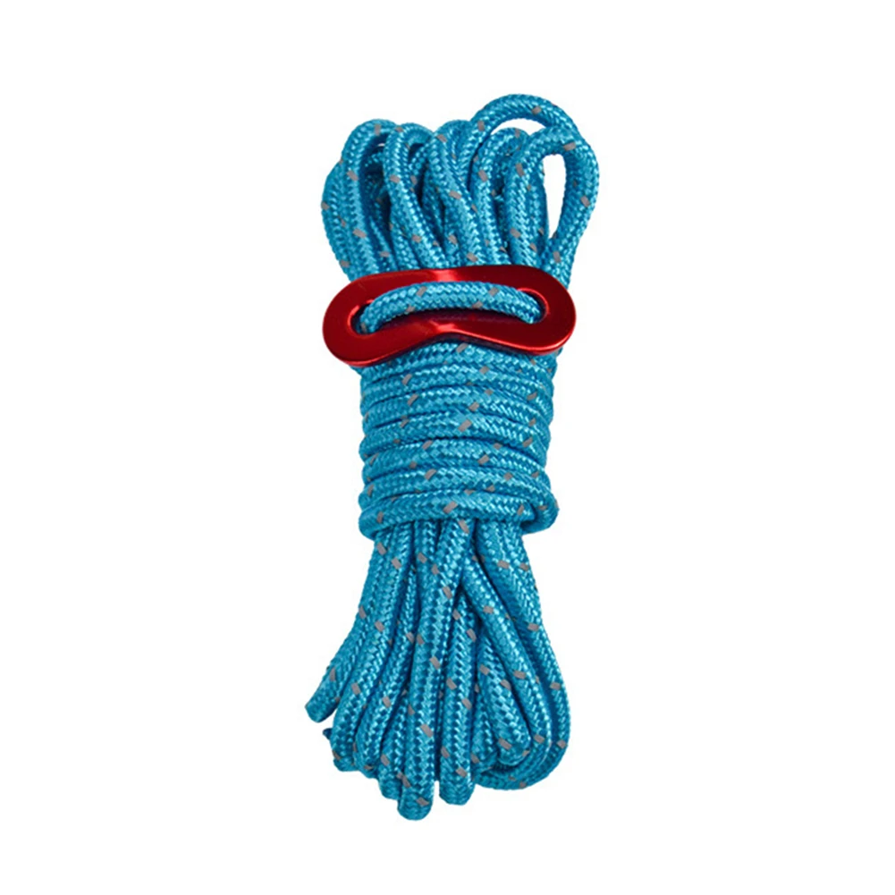 4M Tent Rope 4M Shape Maintenance Soft Polyester Strong Pulling Force High Quality Nylon Aluminum Alloy Buckle