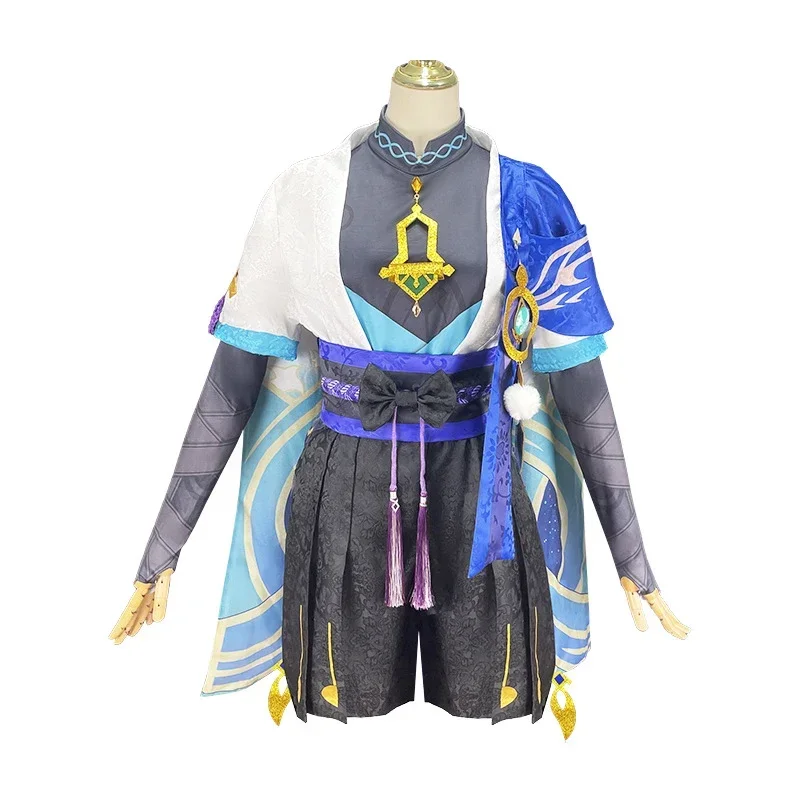 Balladen Cosplay Kleidung Perücke Genshin Impact Scaramouche Wanderer Cosplay Kostüm Perücke Halloween Karneval Kostüme für Männer Frauen