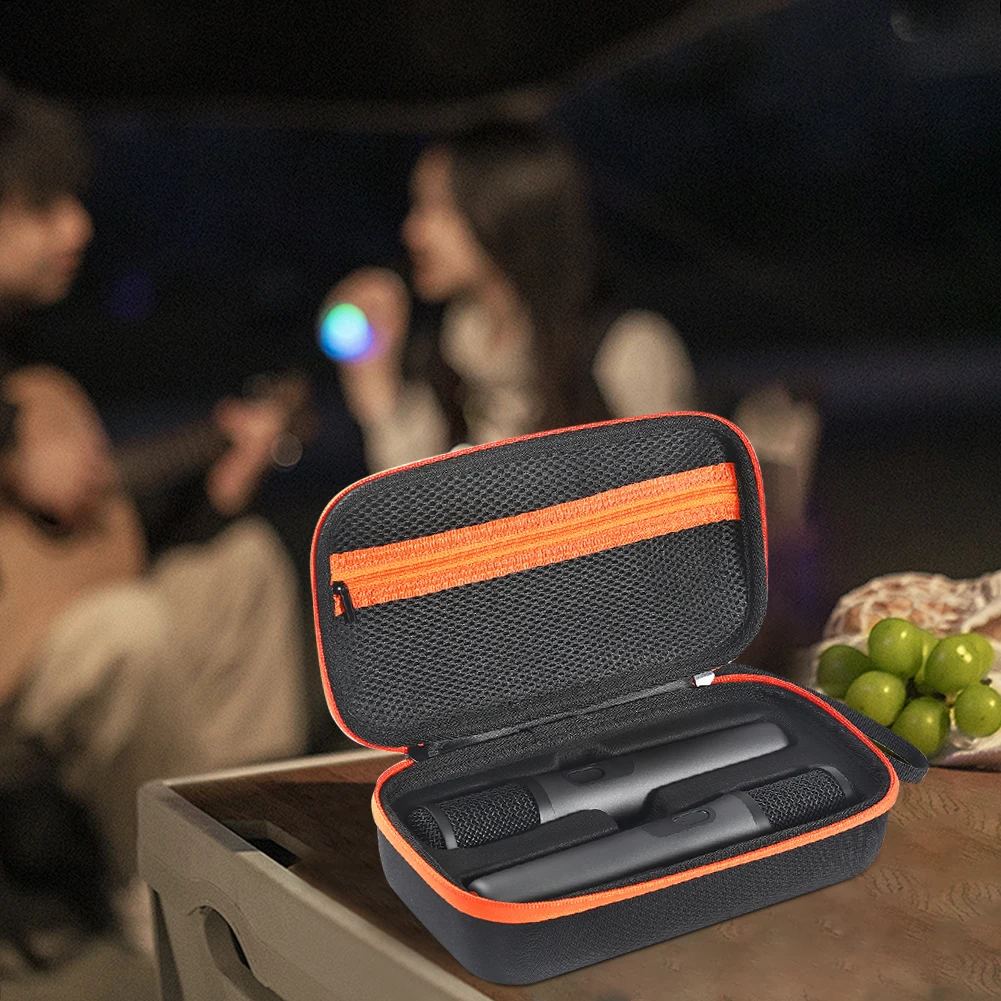 Borsa da viaggio da viaggio con doppio microfono portatile con batteria ricaricabile Borsa da viaggio con microfono a 2 slot Custodia da viaggio rigida per microfono wireless JBL PartyBox