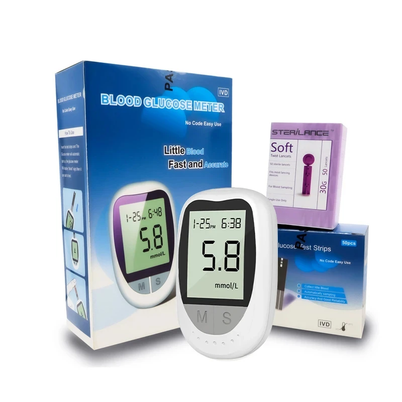 

Blood Glucose Meter 50/100pcs Strips Glucometer Kit Code Free Diabetes Test With Lancets Medical Blood Sugar Mg/mmol