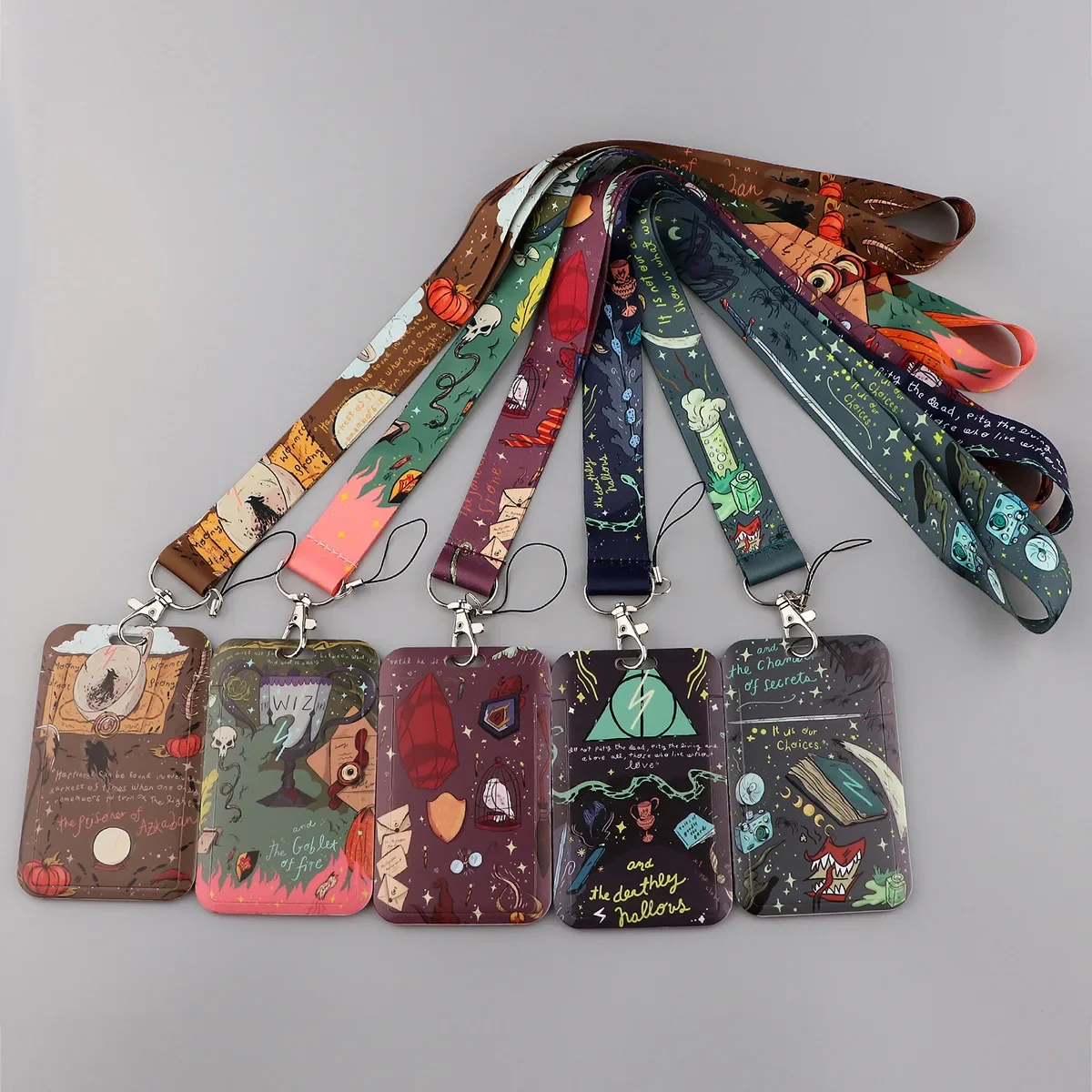 

Hogwarts School of Witchcraft and Wizardry Cartoon Mobile Phone Lanyard Harries Potters Card Holder Anti-lost Protective Case