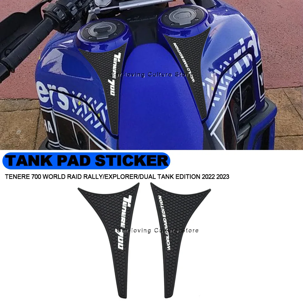 For Yamaha Tenere 700 World Raid Rally/Explorer/Dual Tank Edition 2022 2023 Motorcycle Accessories Tank Pad Stickers