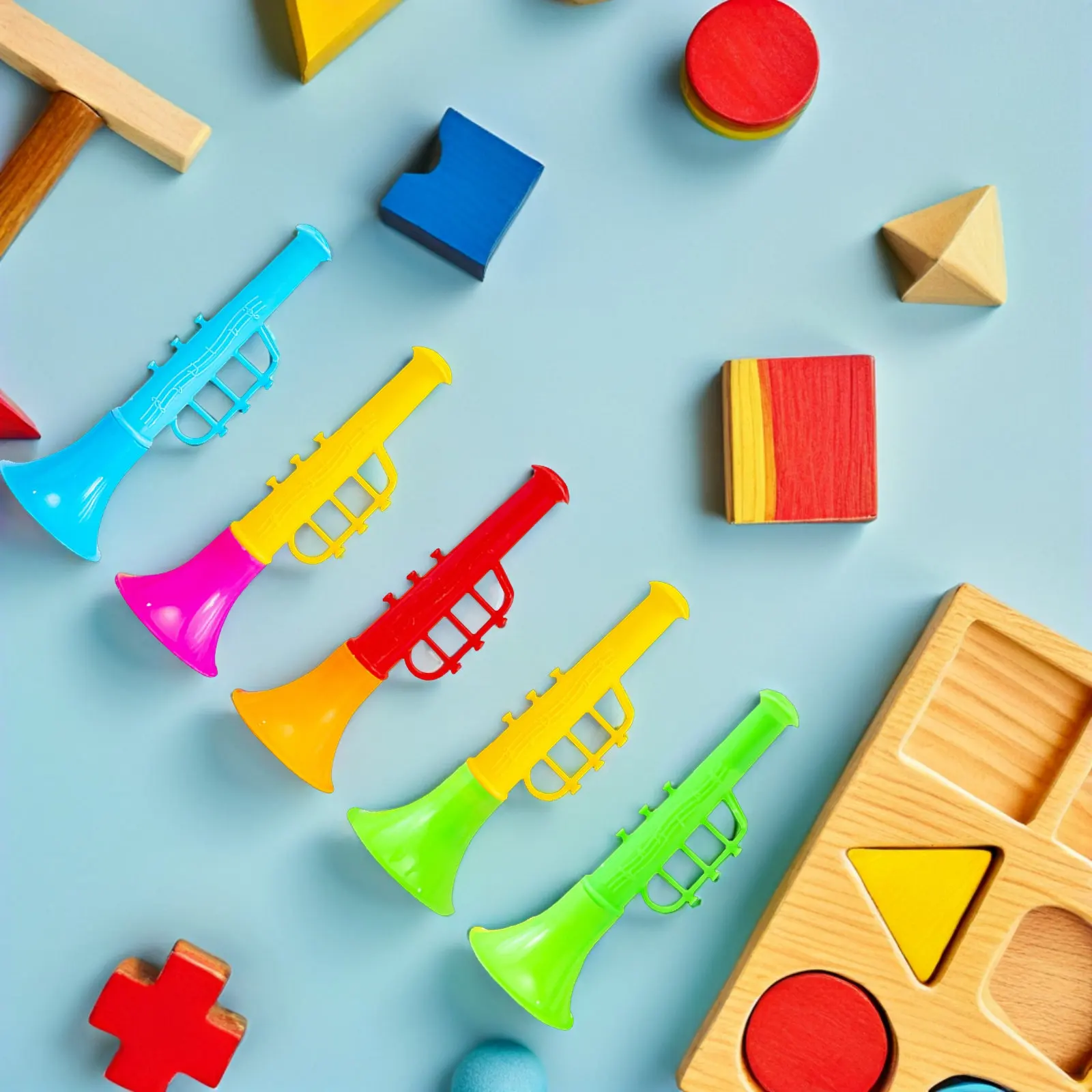 

30 шт. миниатюрных тромбонов для детей, имитация музыкальных инструментов, легкий реквизит для выступлений и вечеринок