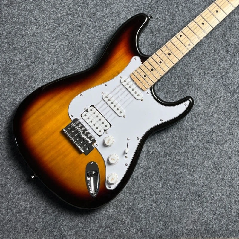 

Brown STS Fortune Paulownia Wood Body Maple Neck Electric Guitar Free Shipping 6-string New Year Gift